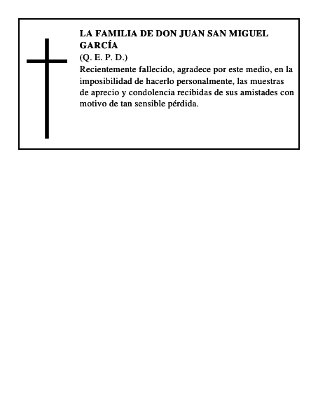 LA FAMILIA DE DON JUAN SAN MIGUEL GARCÍA