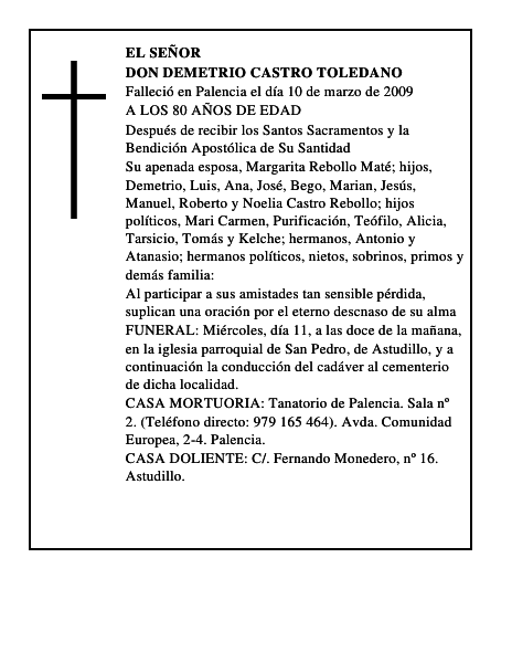 DON DEMETRIO CASTRO TOLEDANO