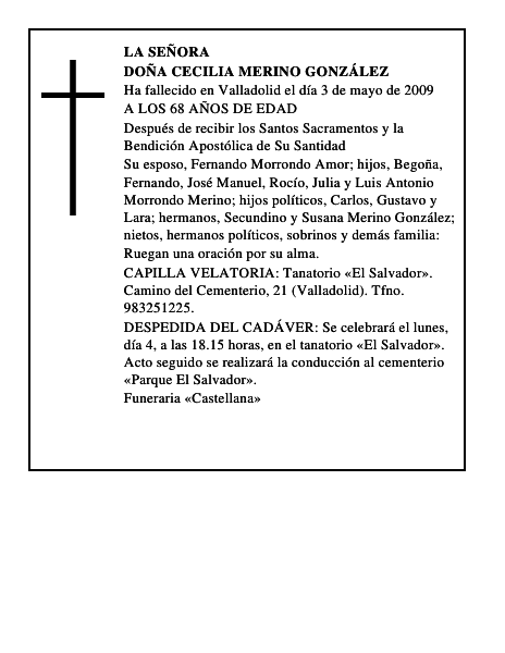 DOÑA CECILIA MERINO GONZÁLEZ