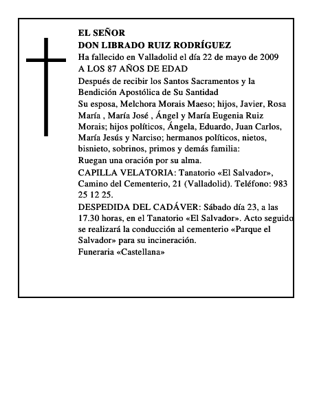 DON LIBRADO RUIZ RODRÍGUEZ