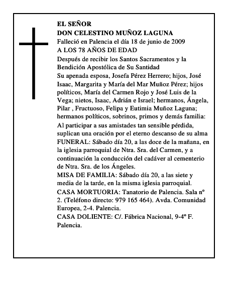 DON CELESTINO MUÑOZ LAGUNA