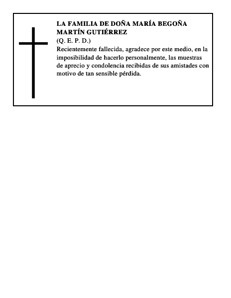 LA FAMILIA DE DOÑA MARÍA BEGOÑA MARTÍN GUTIÉRREZ
