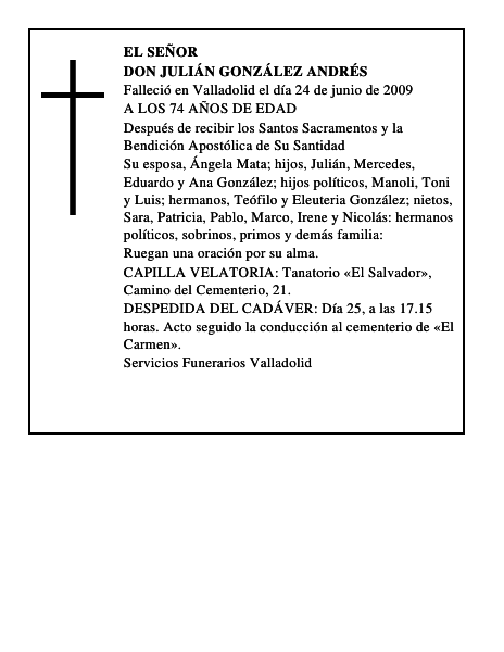 DON JULIÁN GONZÁLEZ ANDRÉS