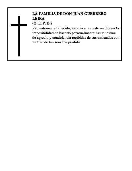 LA FAMILIA DE DON JUAN GUERRERO LEIRA