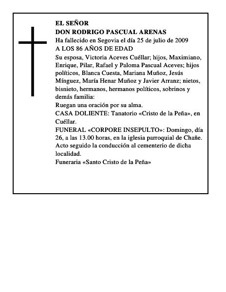 DON RODRIGO PASCUAL ARENAS