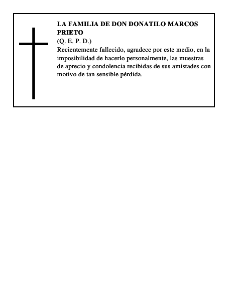 LA FAMILIA DE DON DONATILO MARCOS PRIETO