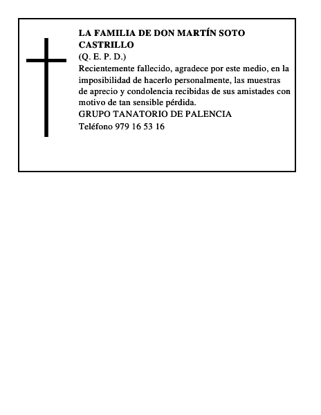 LA FAMILIA DE DON MARTÍN SOTO CASTRILLO