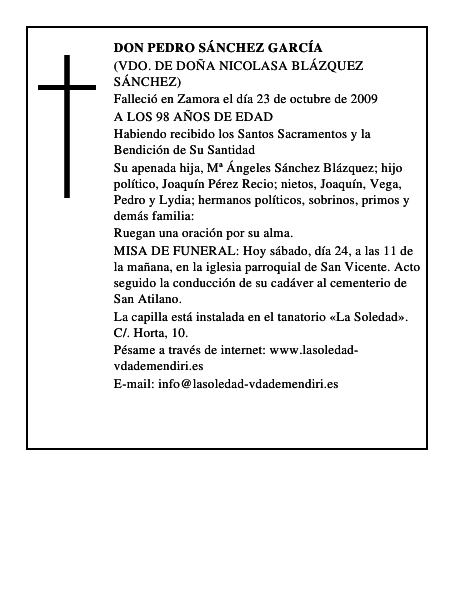 DON PEDRO SÁNCHEZ GARCÍA