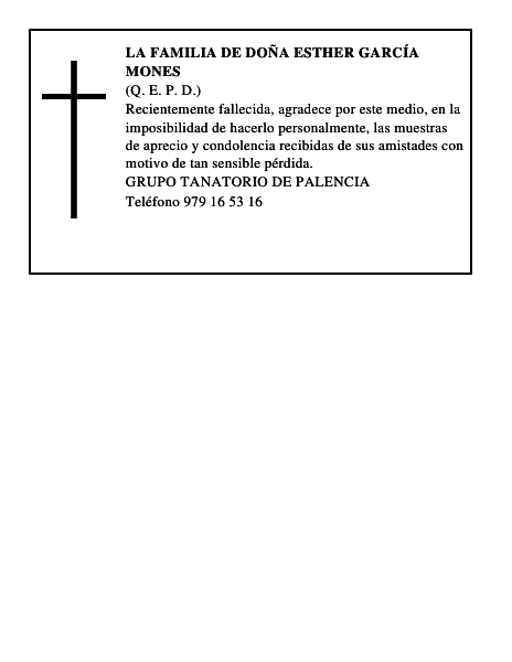 LA FAMILIA DE DOÑA ESTHER GARCÍA MONES