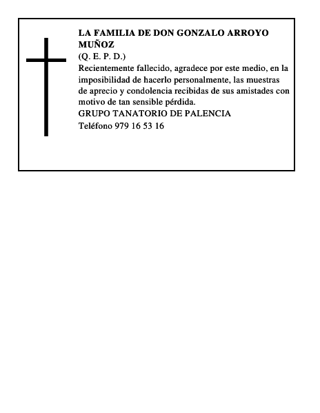 LA FAMILIA DE DON GONZALO ARROYO MUÑOZ