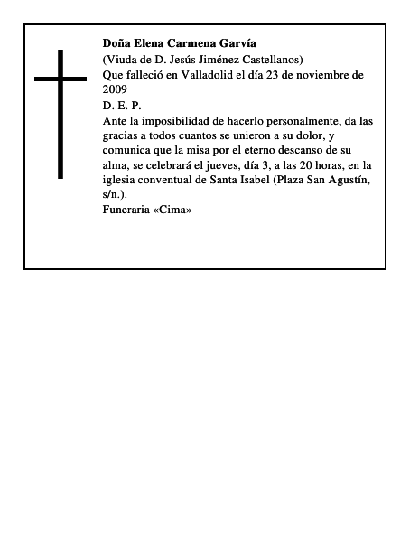 Doña Elena Carmena Garvía