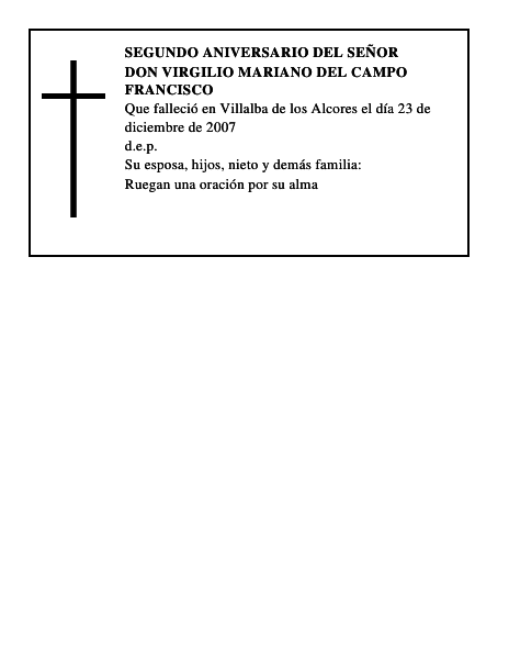 Don Virgilio Mariano del Campo Francisco