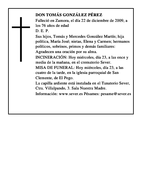 Don Tomás González Pérez