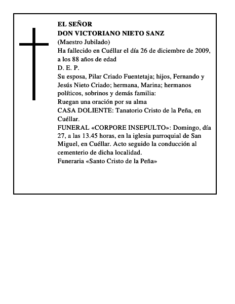 Don Victoriano Nieto Sanz