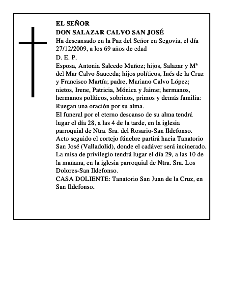 Don Salazar Calvo San José