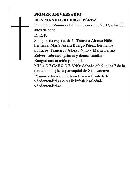 Don Manuel Buergo Pérez
