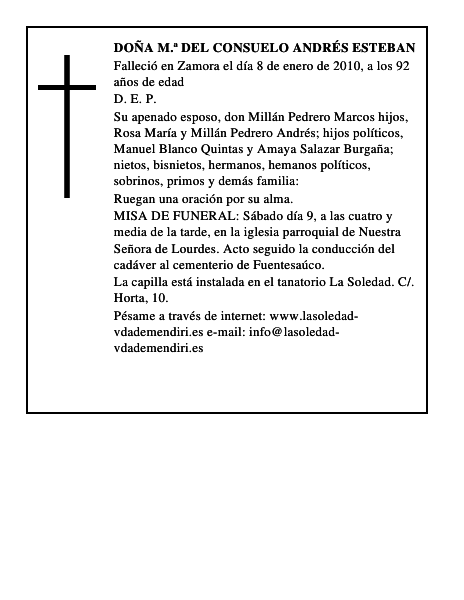 Doña M.ª del Consuelo Andrés Esteban