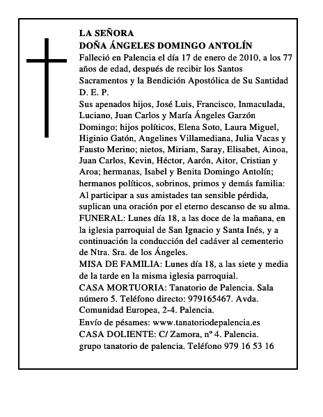 Doña Ángeles Domingo Antolín