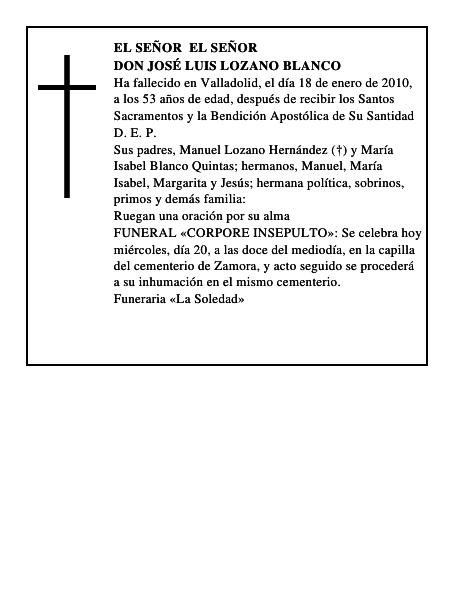 Don José Luis Lozano Blanco