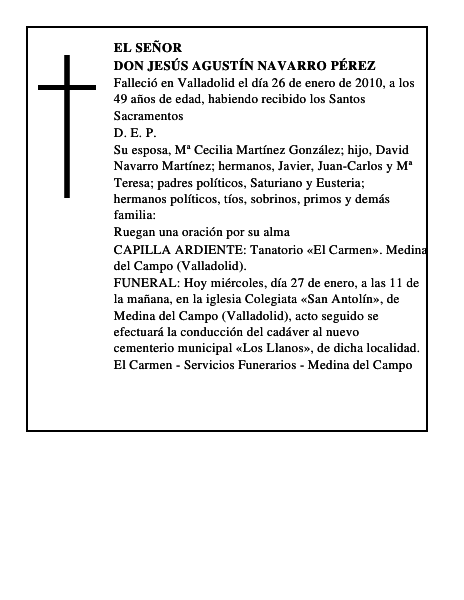 Don Jesús Agustín Navarro Pérez
