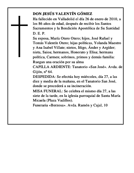 Don Jesús Valentín Gómez