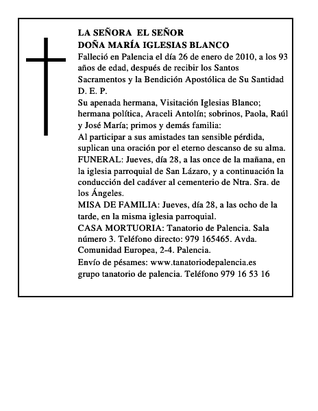 Doña María Iglesias Blanco