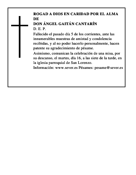 Don Ángel Gaitán Cantarín