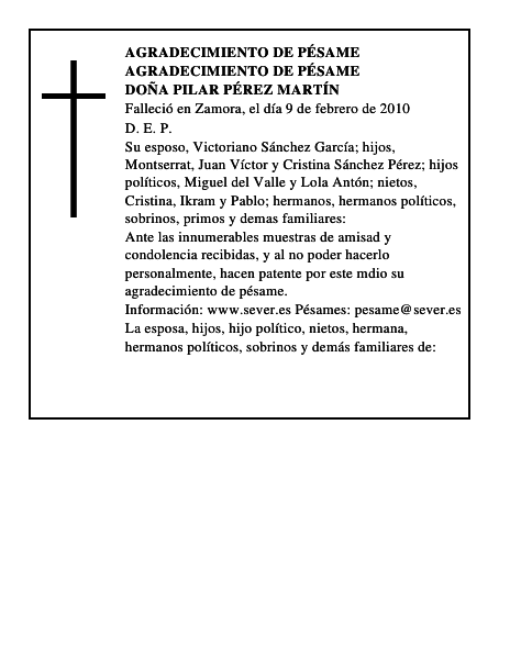 Doña Pilar Pérez Martín