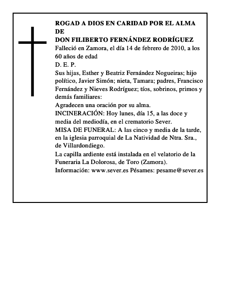 Don Filiberto Fernández Rodríguez