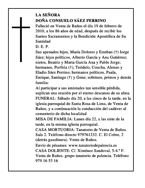 Doña Consuelo Sáez Perrino