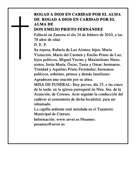 Don Emilio Prieto Fernández