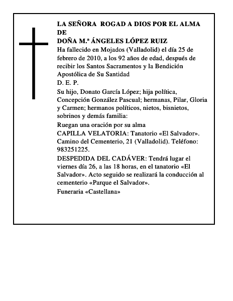 Doña M.ª Ángeles López Ruiz