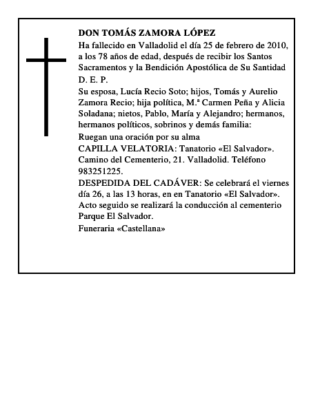 Don Tomás Zamora López