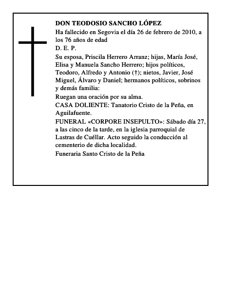 Don Teodosio Sancho López