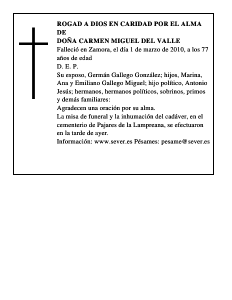 Doña Carmen Miguel del Valle