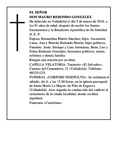 Don Mauro Redondo González