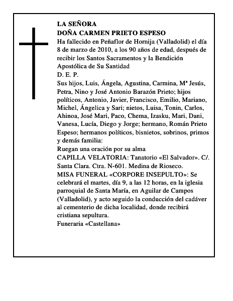 Doña Carmen Prieto Espeso