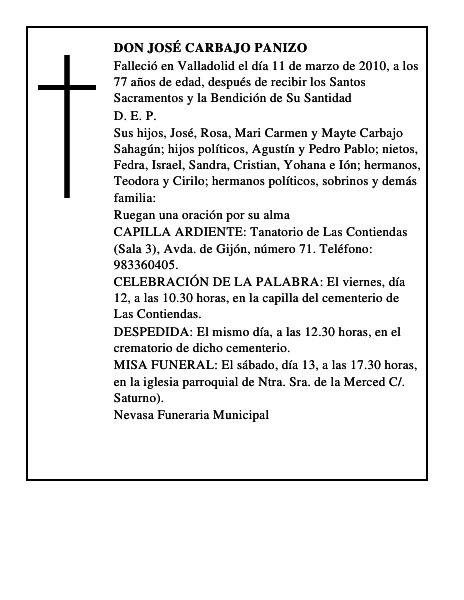 Don José Carbajo Panizo