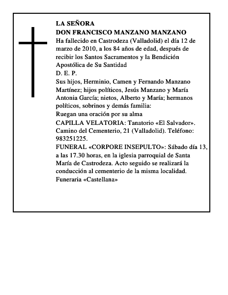 Don Francisco Manzano Manzano