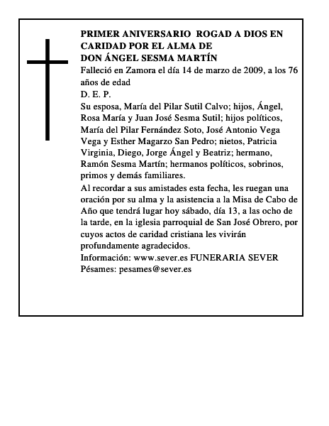 Don Ángel Sesma Martín