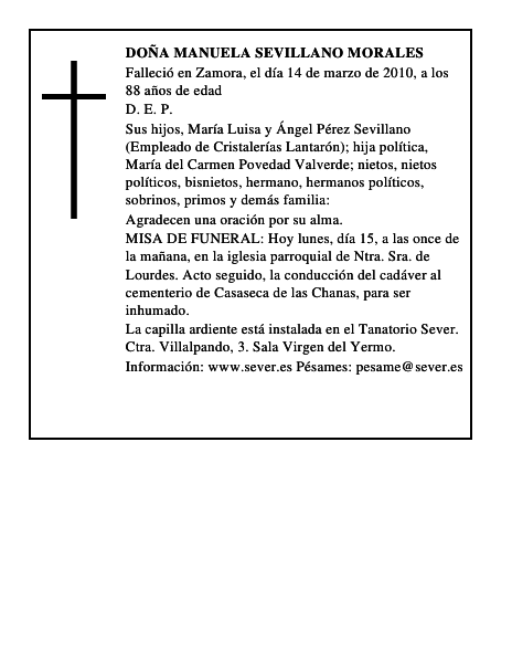 Doña Manuela Sevillano Morales