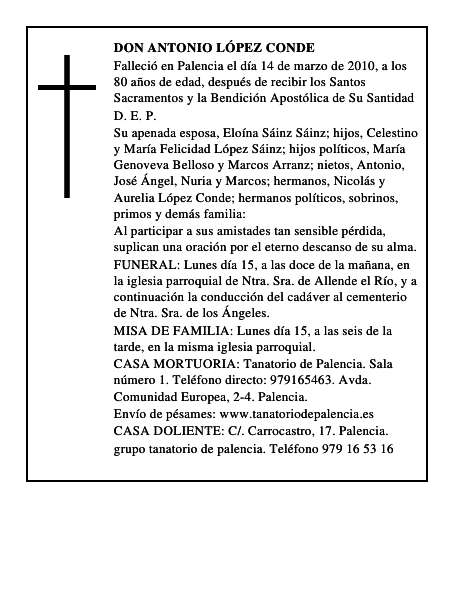 Don Antonio López Conde