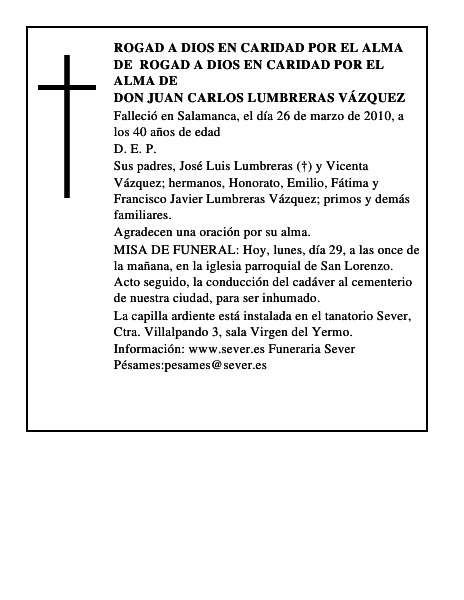 Don Juan Carlos Lumbreras Vázquez