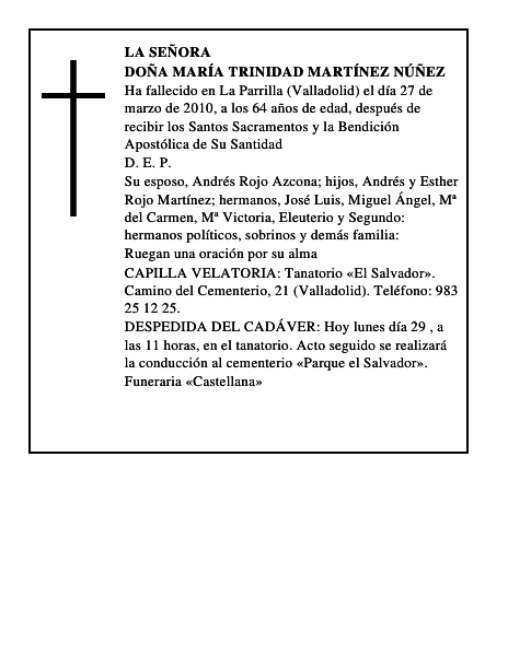 Doña María Trinidad Martínez Núñez