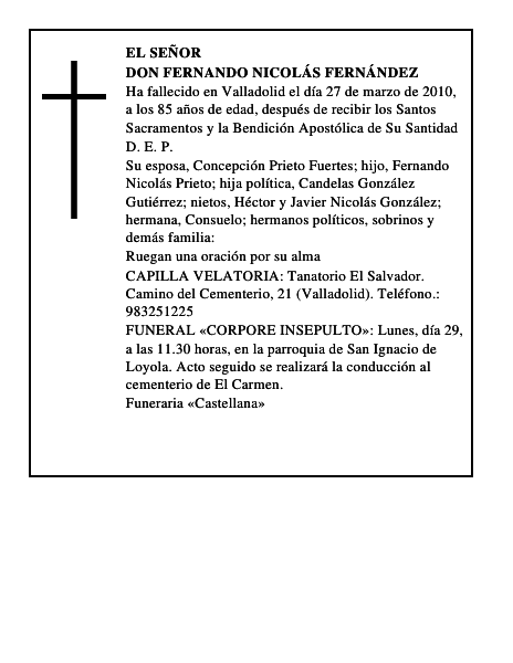 Don Fernando Nicolás Fernández