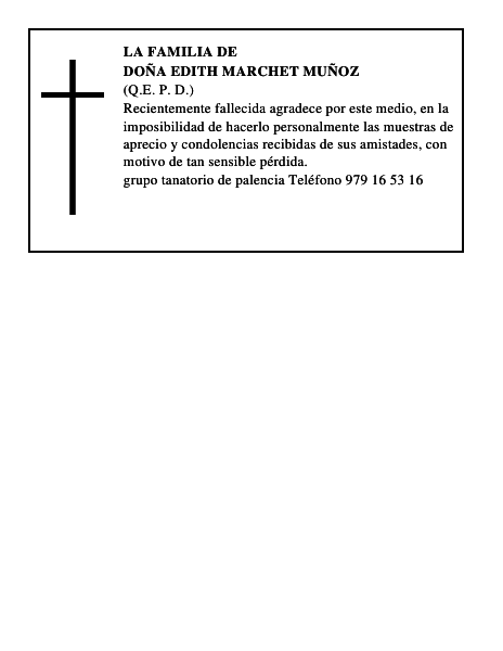 Doña Edith Marchet Muñoz