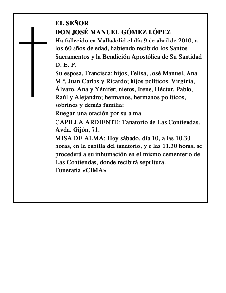 Don José Manuel Gómez López