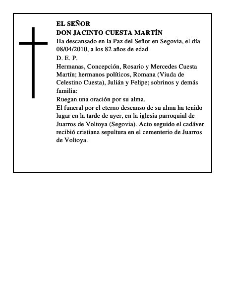 Don Jacinto Cuesta Martín