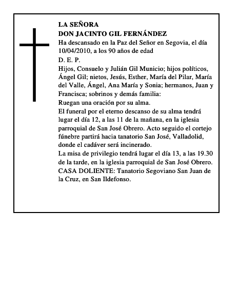 Don Jacinto Gil Fernández