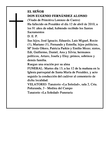 Don Eugenio Fernández Alonso